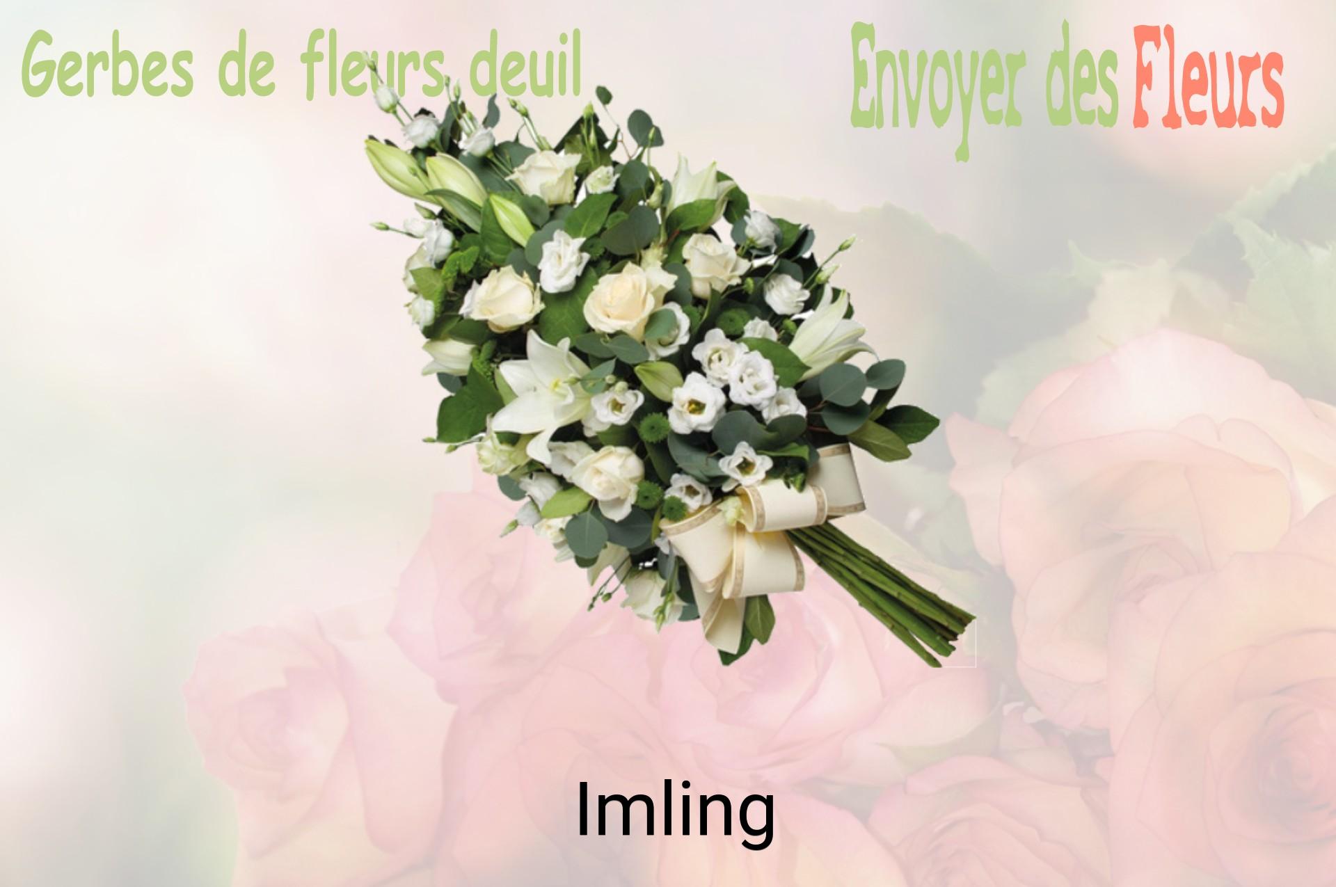Gerbe de fleurs de deuil livrée à Imling